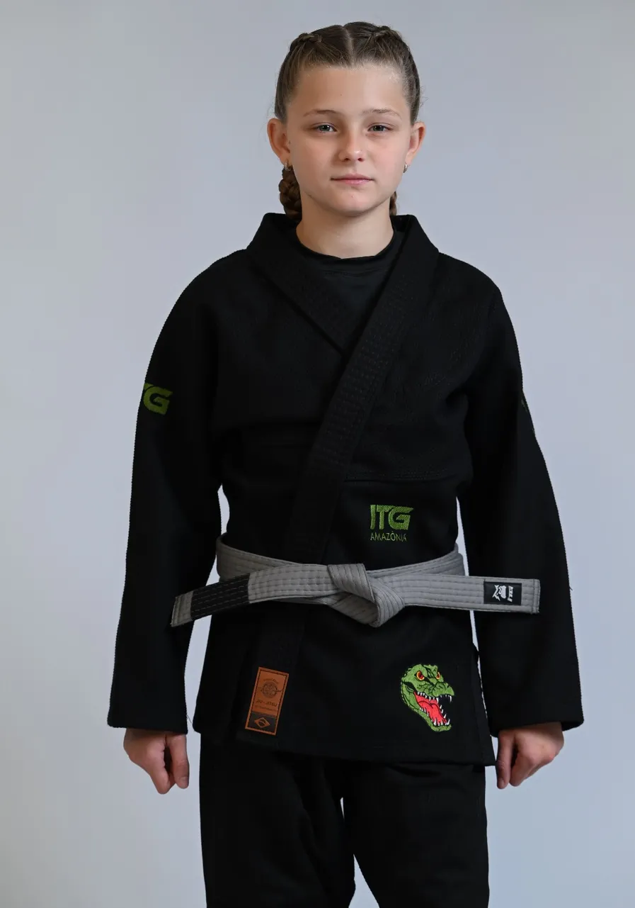 Kimono Infantil ITG Amazônia Jacaré Preto
