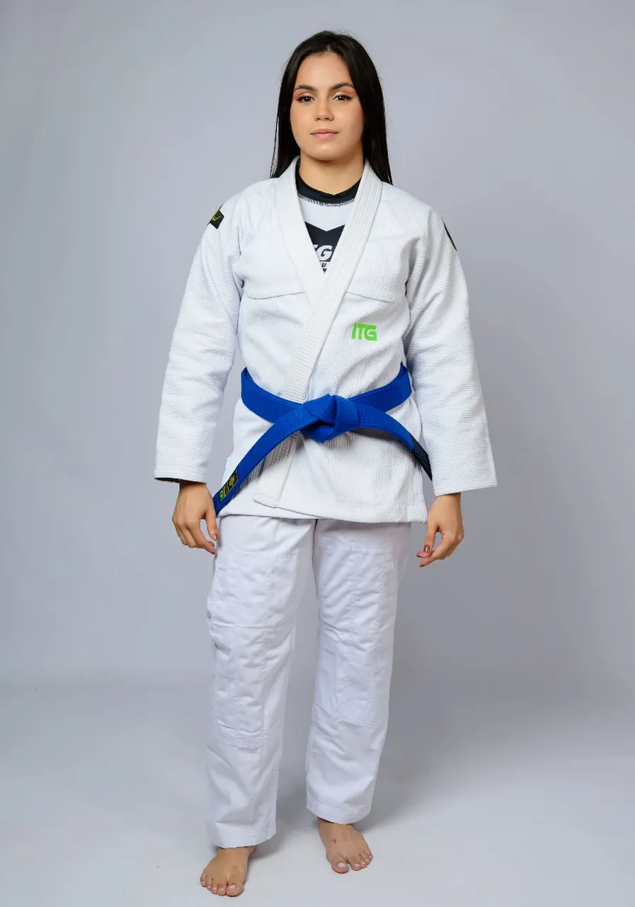 Kimono Feminino In The Guard Green Branco