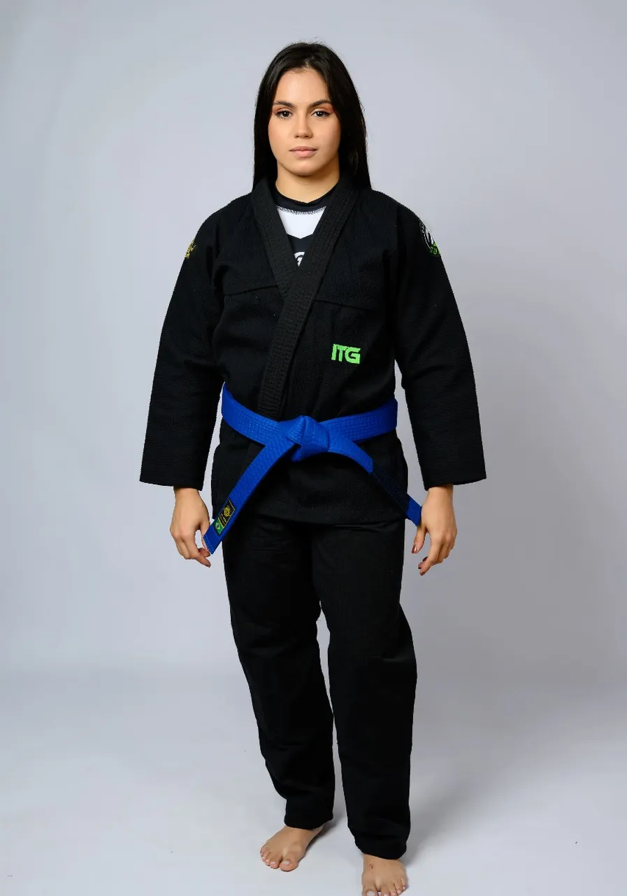 Kimono Feminino In The Guard Green Preto