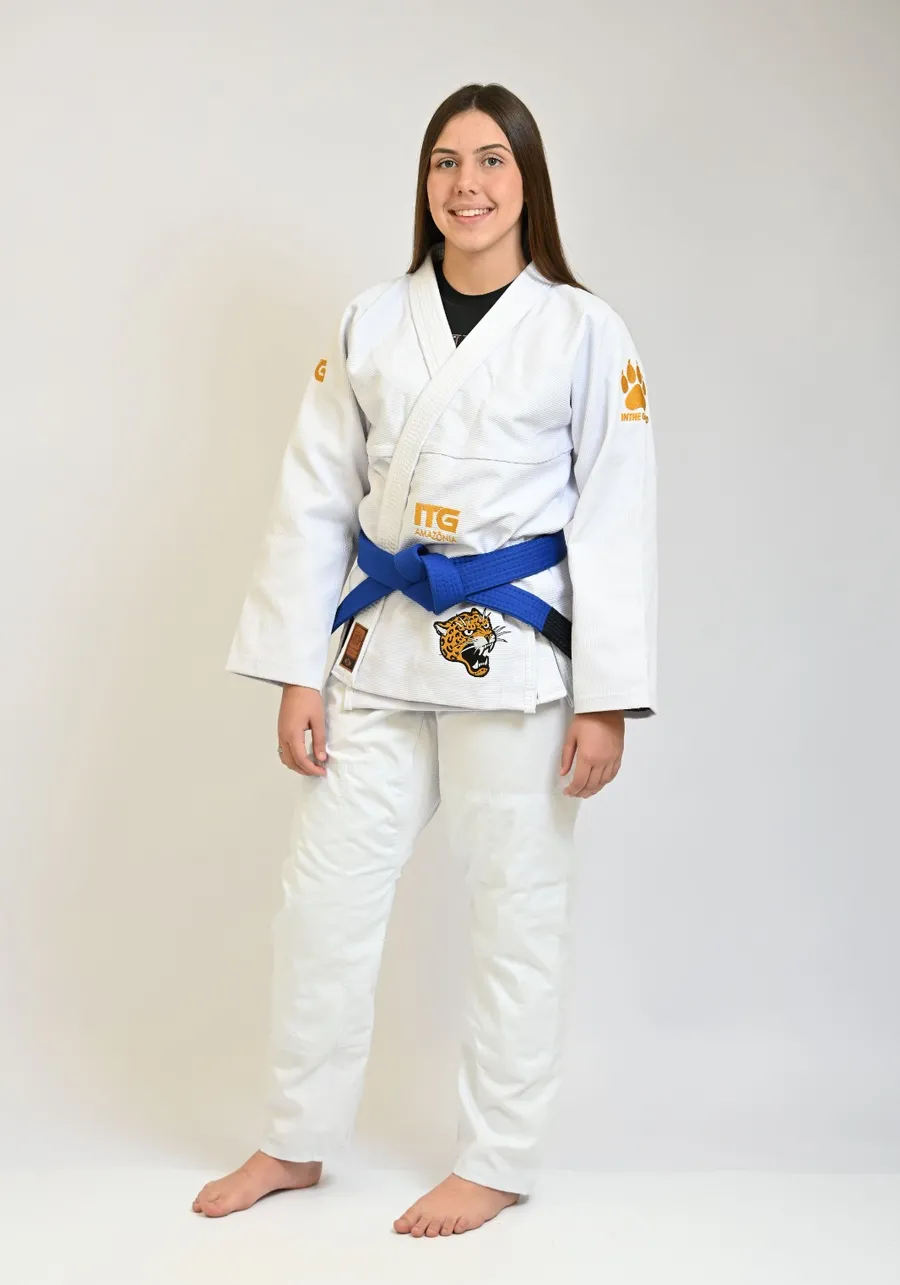Kimono Feminino In The Guard Amazonia Jaguar Branco