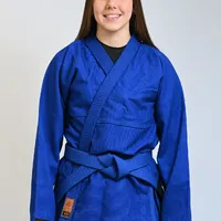 Kimono Feminino In The Guard Jiu-Jitsu Liso PRÓ Azul - imagem 2