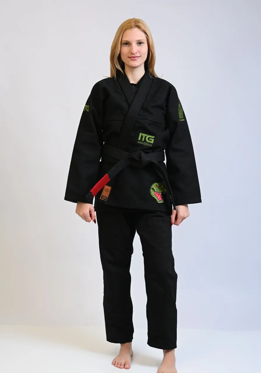 Kimono In The Guard Feminino Amazônia Jacaré Preto