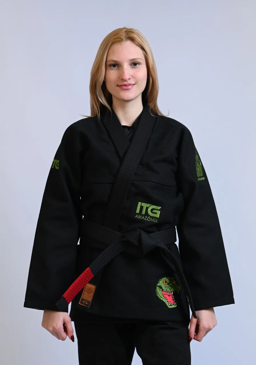Kimono In The Guard Feminino Amazônia Jacaré Preto