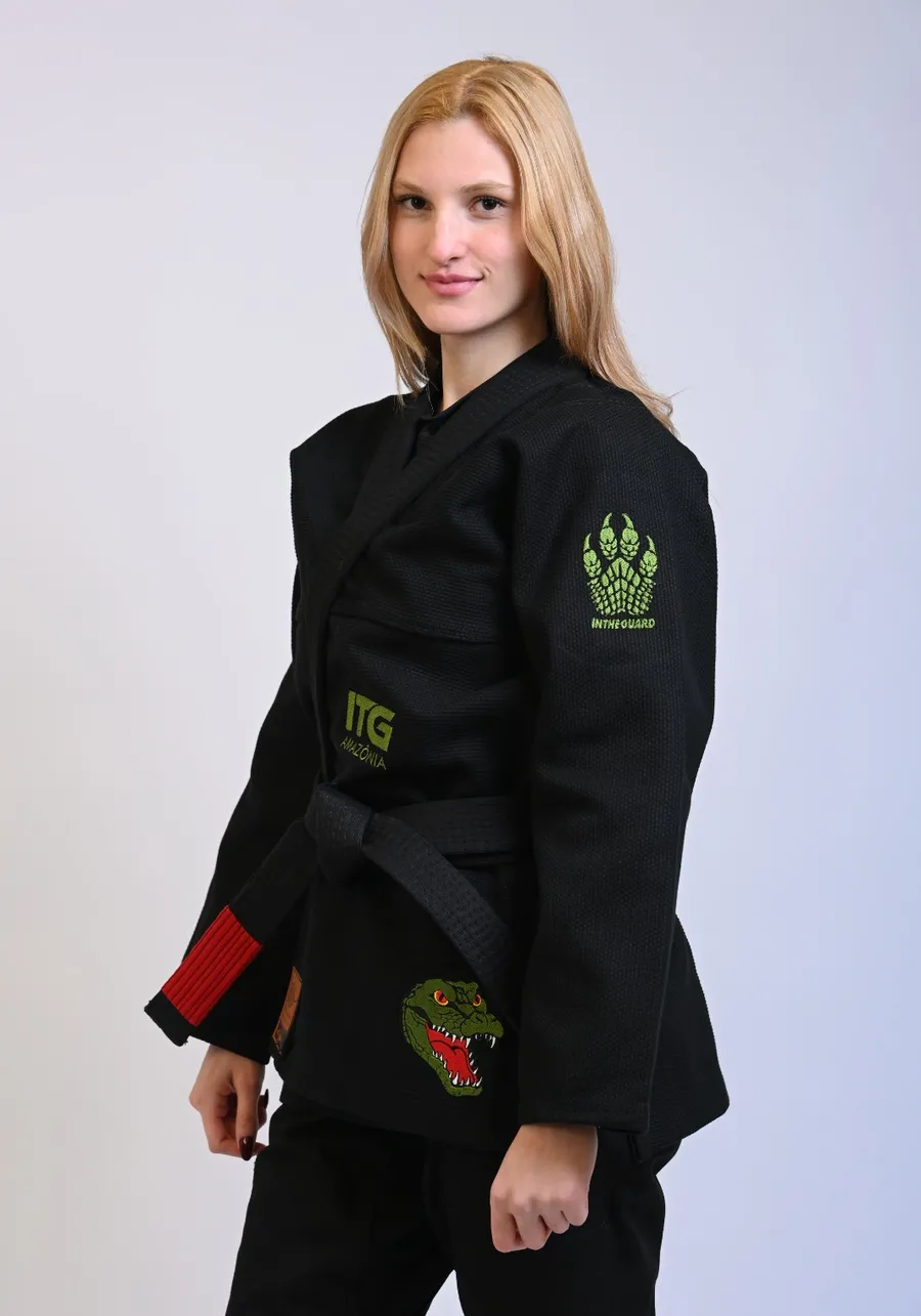 Kimono In The Guard Feminino Amazonia Jacare Preto