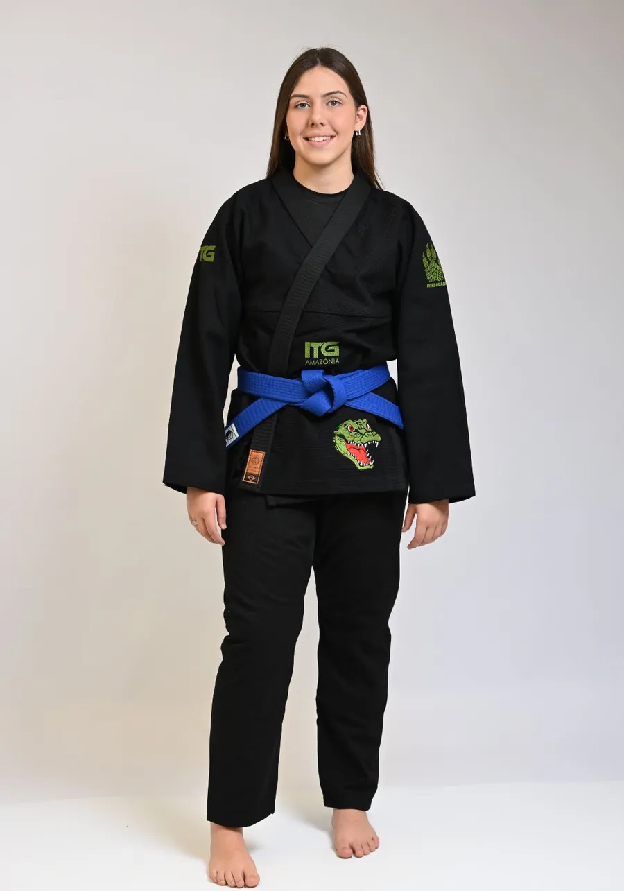 Kimono In The Guard Feminino Amazonia Jacare Preto