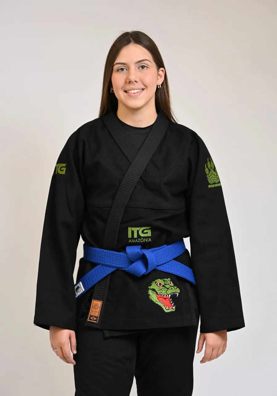 Kimono In The Guard Feminino Amazônia Jacaré Preto