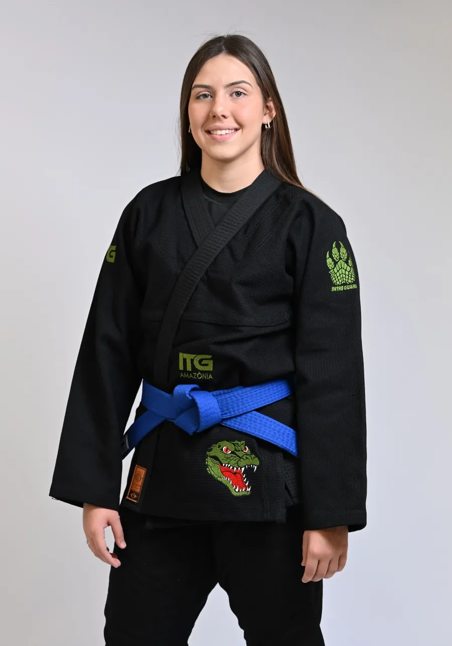 Kimono In The Guard Feminino Amazonia Jacare Preto