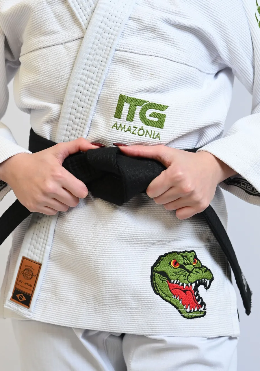 Kimono In The Guard Feminino Amazonia Jacare Branco