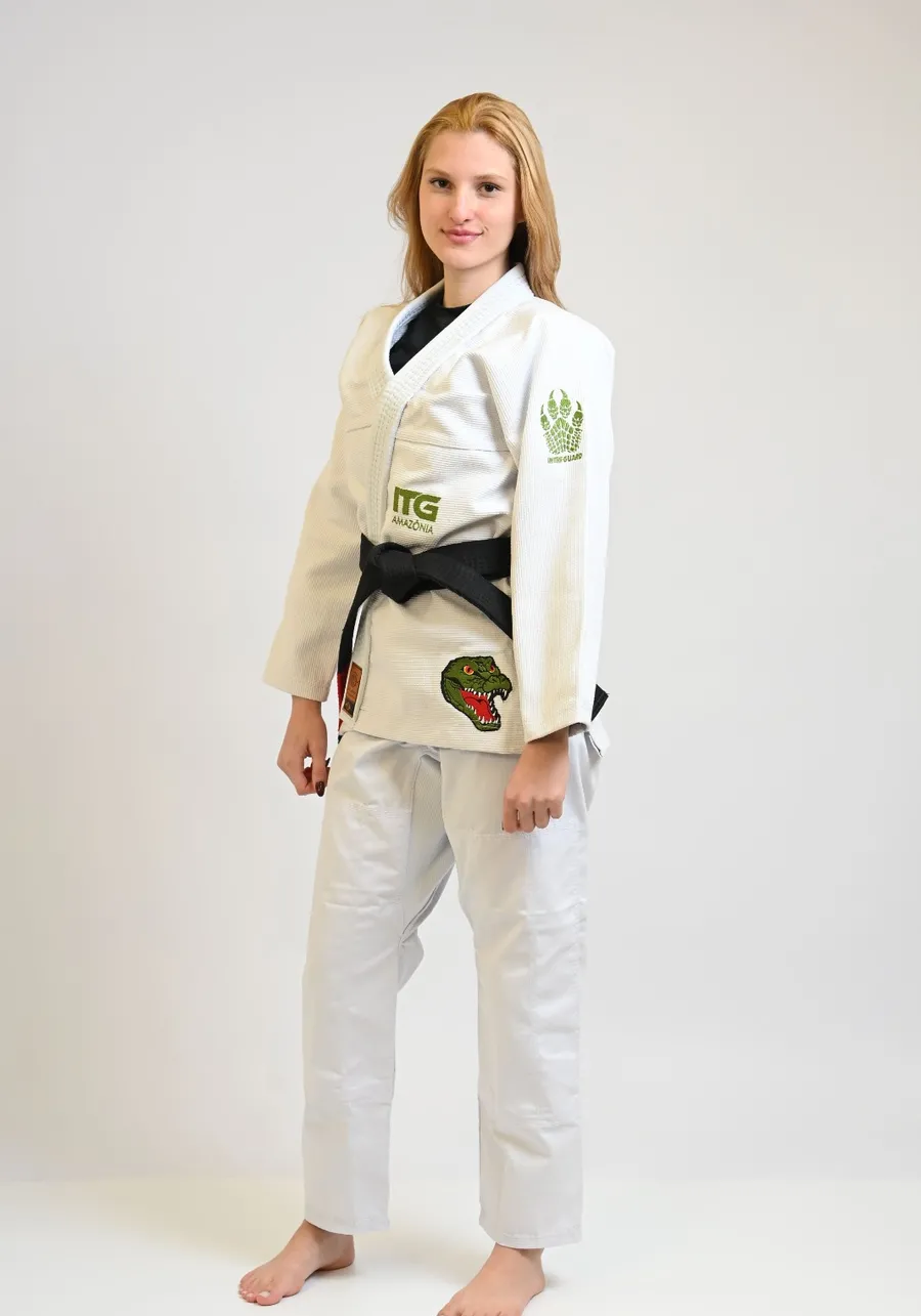 Kimono In The Guard Feminino Amazonia Jacare Branco