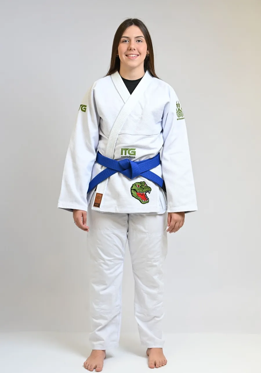 Kimono In The Guard Feminino Amazonia Jacare Branco