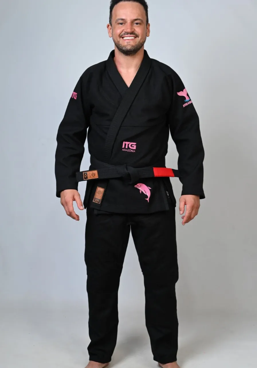 Kimono In The Guard Jiu-Jitsu AMAZÔNIA BOTO ROSA PRETO