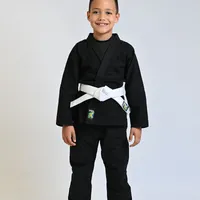 Kimono Infantil KRPA TRANÇADO e calça de Rip Stop GRÁTIS FAIXA BRANCA COM PONTEIRA  -  PRETO - imagem 1