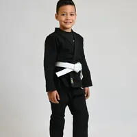 Kimono Infantil KRPA TRANÇADO e calça de Rip Stop GRÁTIS FAIXA BRANCA COM PONTEIRA  -  PRETO - imagem 3