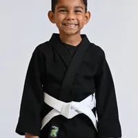 Kimono Infantil KRPA TRANÇADO e calça de Rip Stop GRÁTIS FAIXA BRANCA COM PONTEIRA  -  PRETO - imagem 9
