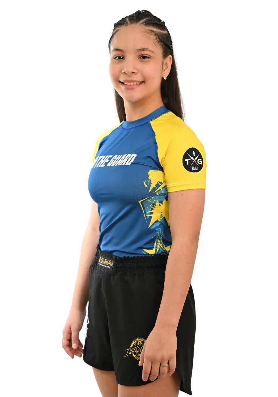 Rash Guard Infantil Brasil Azul
