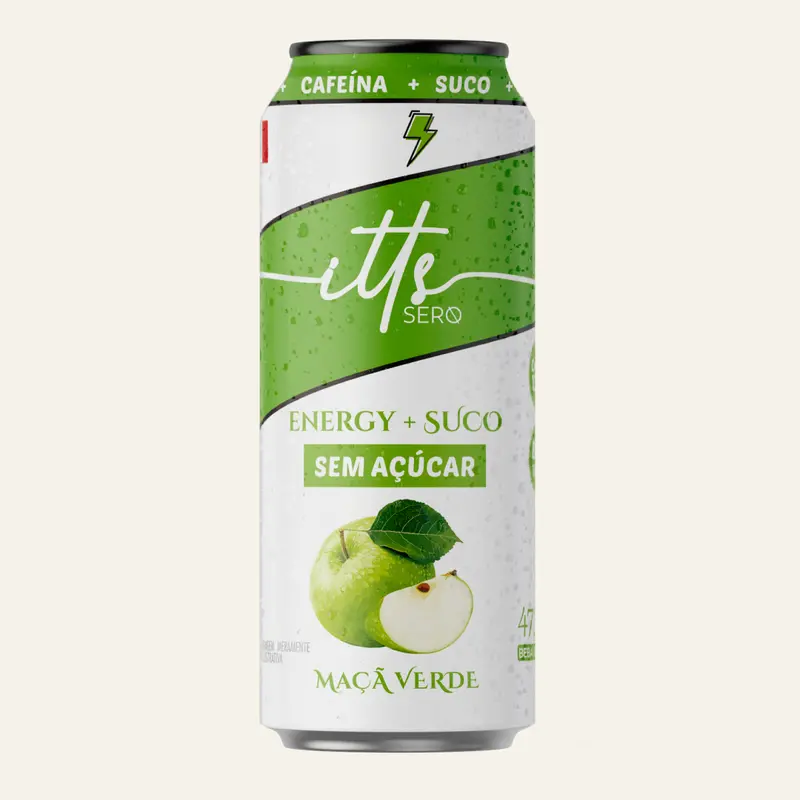 Itts Sero Energy Suco Sem Açúcar 473ml - Maçã Verde
