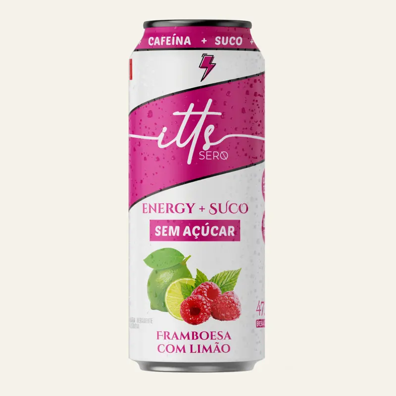 Itts Sero Energy Suco Sem Açúcar 473ml - Framboesa com Limão