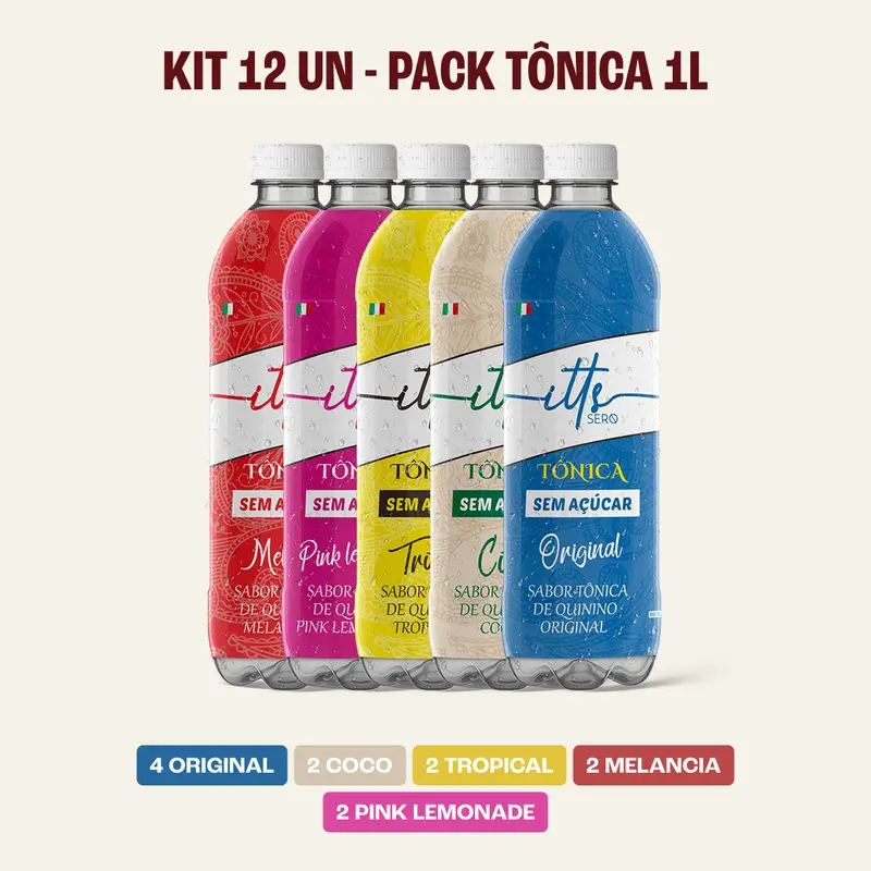 Kit 12un - Pack Tônica 1L