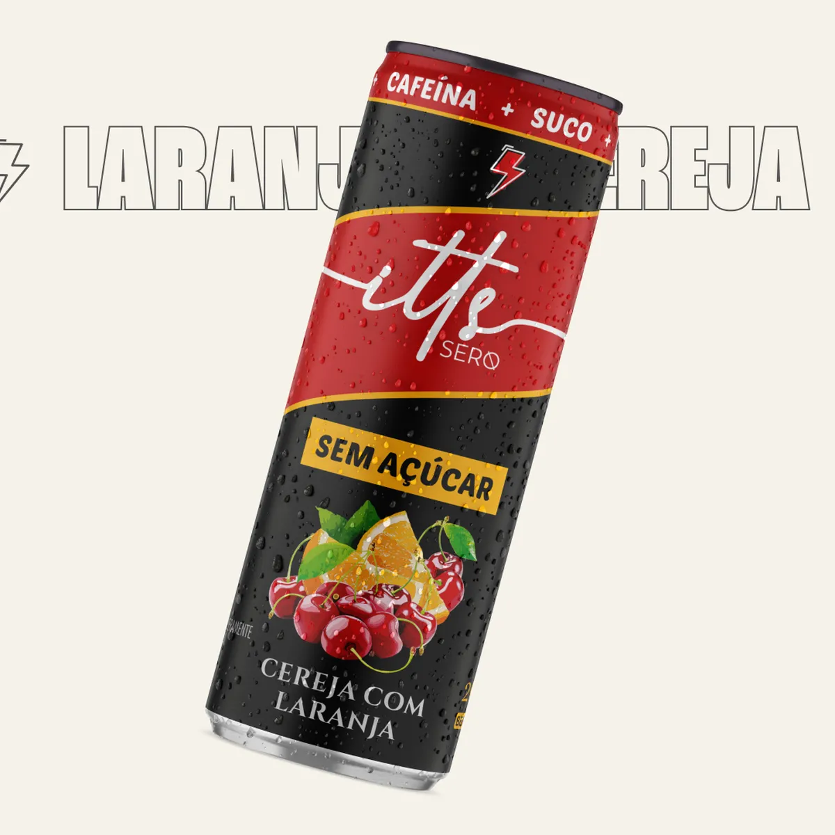 Itts Sero Energy Suco Sem Açúcar 269ml - Cereja com Laranja | Suplemento Energético