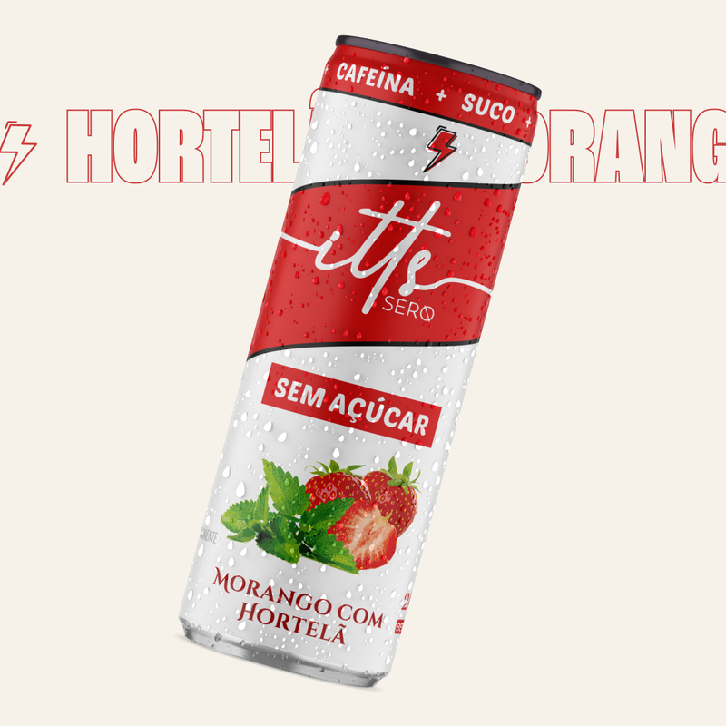 Itts Sero Energy Suco Sem Açúcar 269ml - Morango com Hortelã