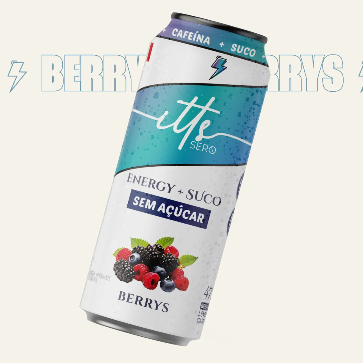Itts Sero Energy Suco Sem Açúcar 473ml - Berrys | Suplemento Energético Líquido