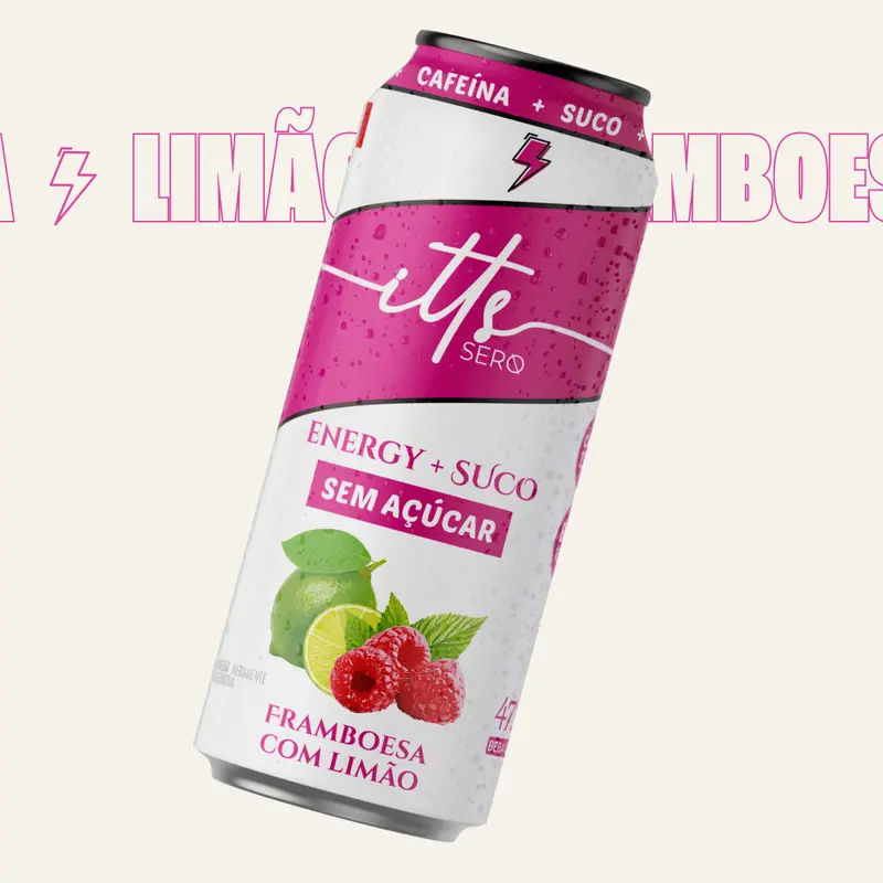 Itts Sero Energy Suco Sem Açúcar 473ml - Framboesa com Limão