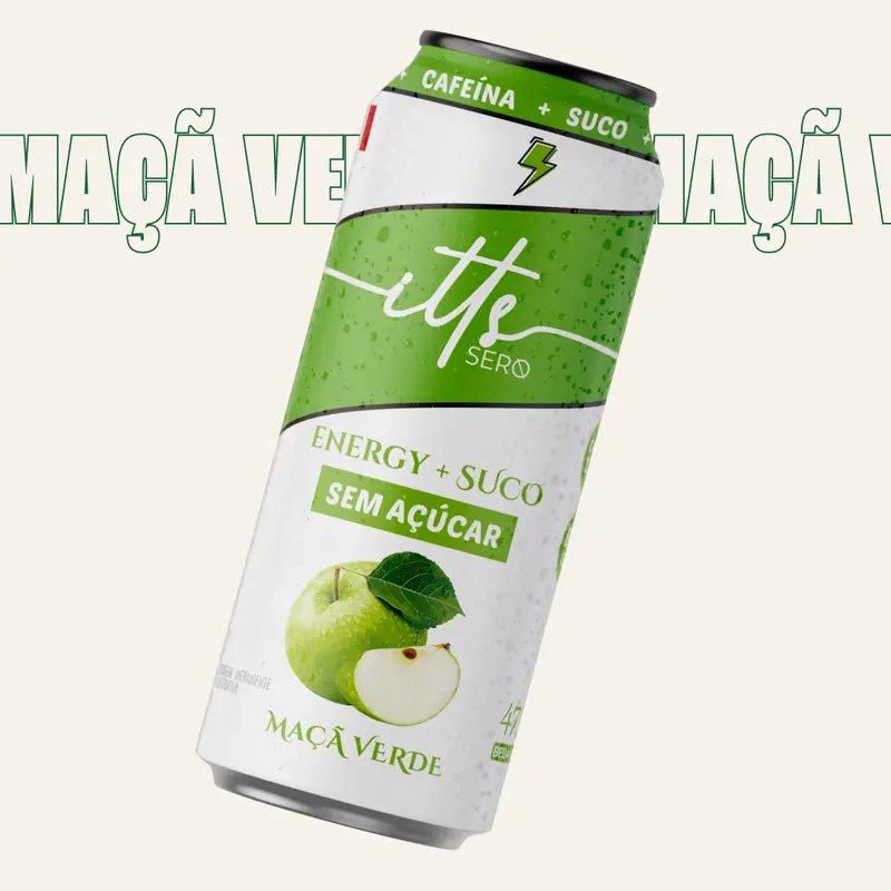Itts Sero Energy Suco Sem Açúcar 473ml - Maçã Verde