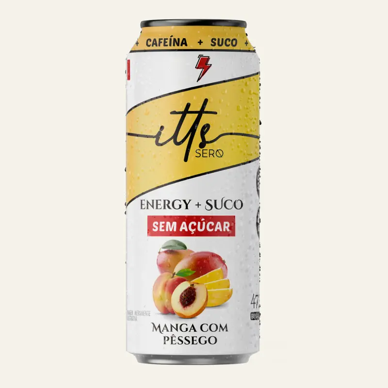 Itts Sero Energy Suco Sem Açúcar 473ml - Manga com Pêssego