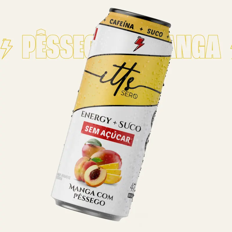 Itts Sero Energy Suco Sem Açúcar 473ml - Manga com Pêssego