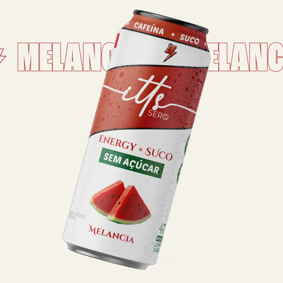 Itts Sero Energy Suco Sem Açúcar 473ml - Melancia | Suplemento Energético Líquido