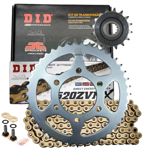 Kit Relação Premium Did Jt 520 ZVM-X 120 L 43/16 Kawasaki Ninja Zx6r Zx 600 2007 até 2015 Zx 636 2013 até 2018