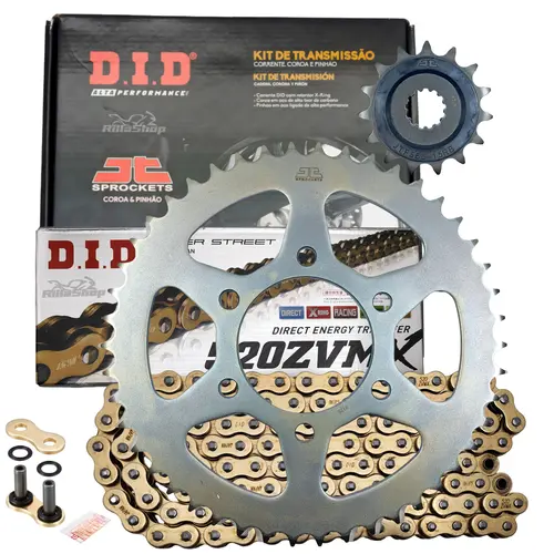 Kit Relação Premium Did Jt 520 ZVM-X 120 L 46/15 Kawasaki En 650 Vulcan S Cafe 2015 até 2024