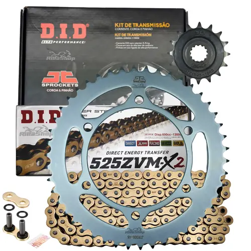 Kit Relação Premium Did Jt 520 Zvm-X 120 L 46/16 Yamaha Xj6 N Xj6 F 2009 até 2019
