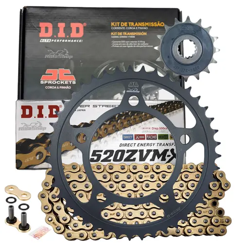 Kit Relação Premium Did Jt 520 Zvm-X 120 L 43/16 Honda Nc 700 S 2011 até 2013 Nc 700 X 2011 até 2016 Nc 750 X 2021 até 2024