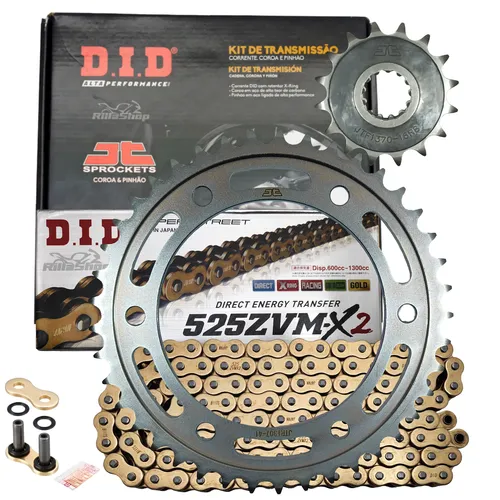 Kit Relação Premium Did Jt 525 Zvm-X2 120 L 41/16 Honda Cbr 600 Rr 2007 até 2016 R 2010 até 2016