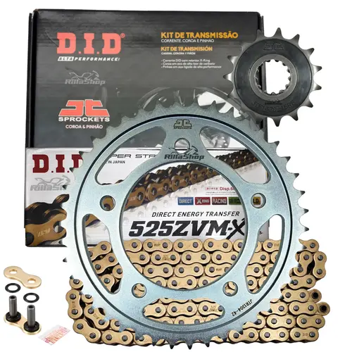 Kit Relação Premium Did Jt 525 Zvm-X2 120 L 42/15 Honda Cb 650 F R 2014 até 2024 Cbr 650 F R 2014 até 2024
