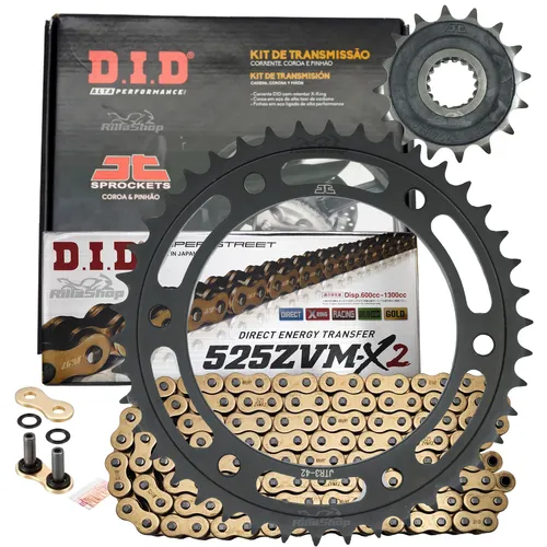 Kit Relação Premium Did Jt 525 Zvm-X2 120 L 42/16 Bmw F 800 Gs 2007 até 2018 Gs Adventure 2013 até 2018 10,5mm