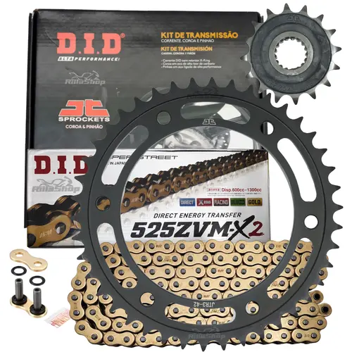 Kit Relação Premium Did Jt 525 Zvm-X2 120 L 42/16 Bmw F 800 Gs 2007 até 2018 Gs Adventure 2013 até 2018 10,5mm