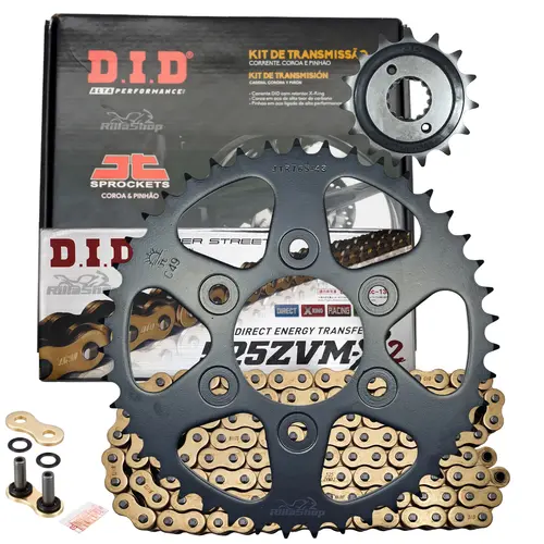 Kit Relação Premium Did Jt 525 Zvm-X2 120 L 43/15 Ducati Multistrada 937 V2 V2 S 2022 e 2023 950 2017 até 2020 950 S 2019 até 2021