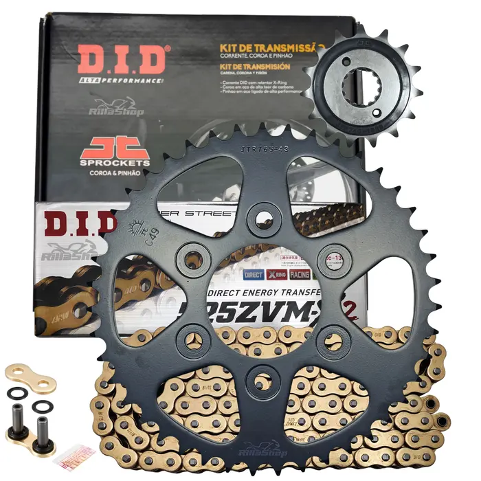 Kit Relação Premium Did Zvm-X2 Jt Ducati Multistrada 937 V2 V2 S de 2022 e 2023 950 de 2017 até 2020 950 S de 2019 até 2021