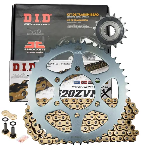 Kit Relação Premium Did Jt 520 Zvm-X 120 L 45/15 Kawasaki Z 800 2013 até 2016