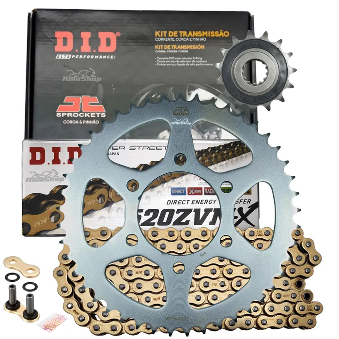 Kit Relação Premium Did Zvm-X Jt Kawasaki Z 800 de 2013 até 2016