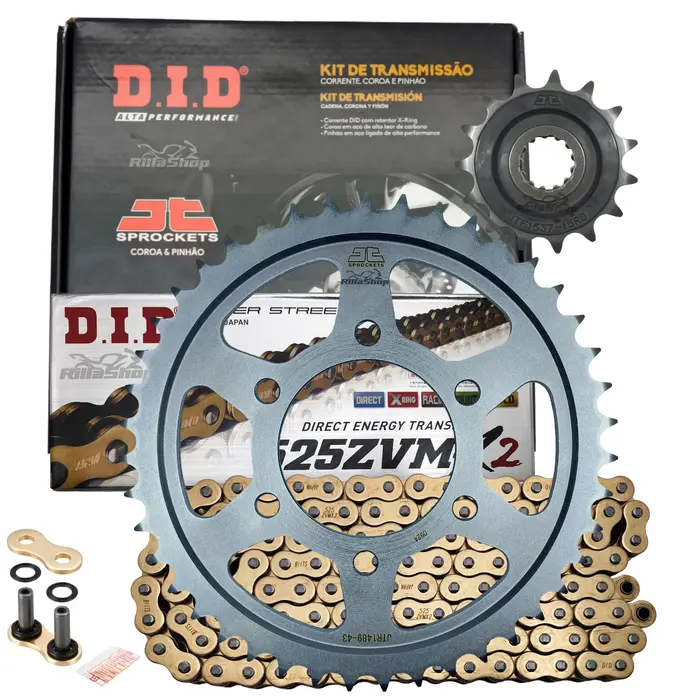 Kit Relação Premium Did Zvm-X2 Jt Kawasaki Z Klz 1000 S Versys 2014 a 2025