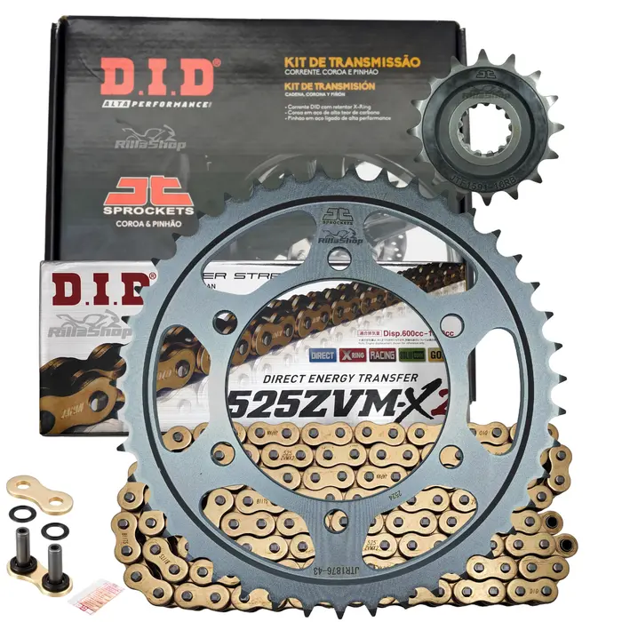 Kit Relação Premium Did Zvm-X2 Jt Yamaha Mt 07 de 2014 até 2025