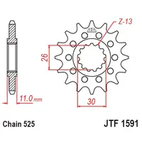 Kit Relação Premium Did Zvm-X2 Jt Yamaha Mt 07 de 2014 até 2025 - imagem 5