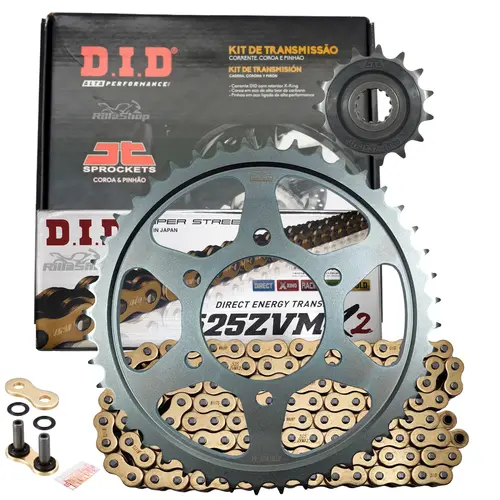 Kit Relação Premium Did Jt 525 Zvm-X2 120 L 44/15 Kawasaki Z 900 Abs Se Rs Cafe 2017 até 2024