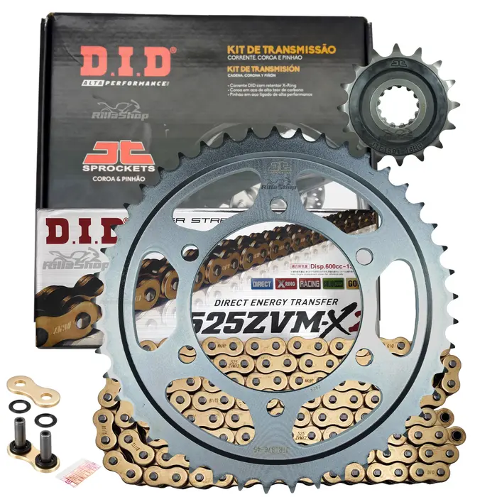 Relação Premium Did Jt 525 Zvm-x2 120 L Gold 45/16 Yamaha Mt 09 13/24 Tracer 16/18 Tracer Gt 19/24