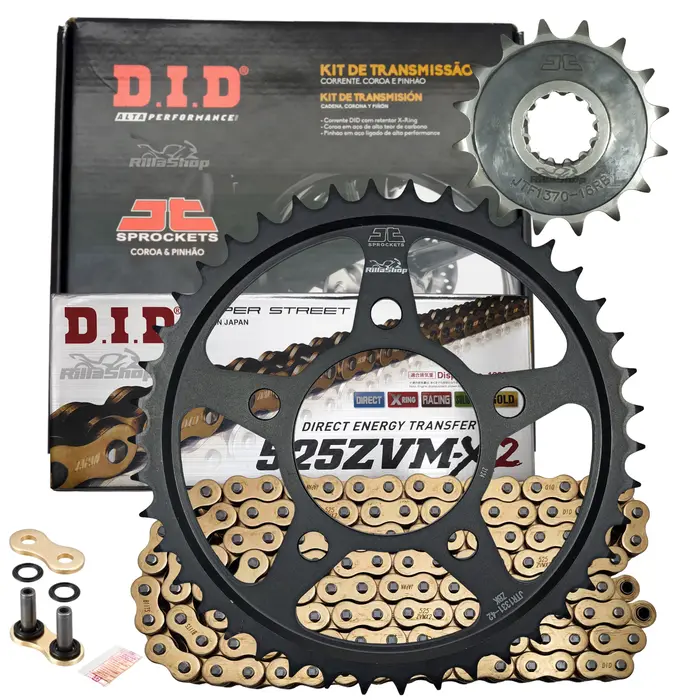 Kit Relação Premium Did Zvm-X2 Jt Honda Crf 1000 L Africa Twin de 2016 até 2020 1100 L de 2020 até 2024