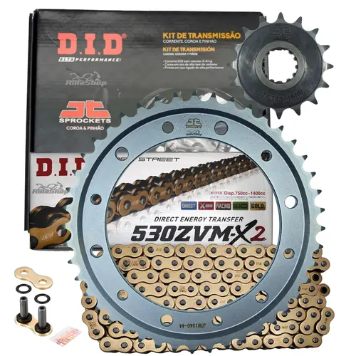 Kit Relação Premium Did Jt 530 Zvm-X2 120 L 44/16 Honda Cb 1000 R Abs 2008 até 2016 Cb 1000 R Capitão América 2011 até 2015