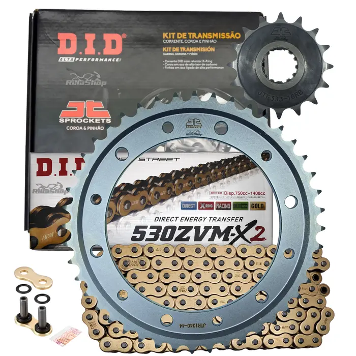 Kit Relação Premium Did Zvm-X2 Jt Honda Cb 1000 R Abs 2008 até 2016 Cb 1000 R Capitão América 2011 até 2015